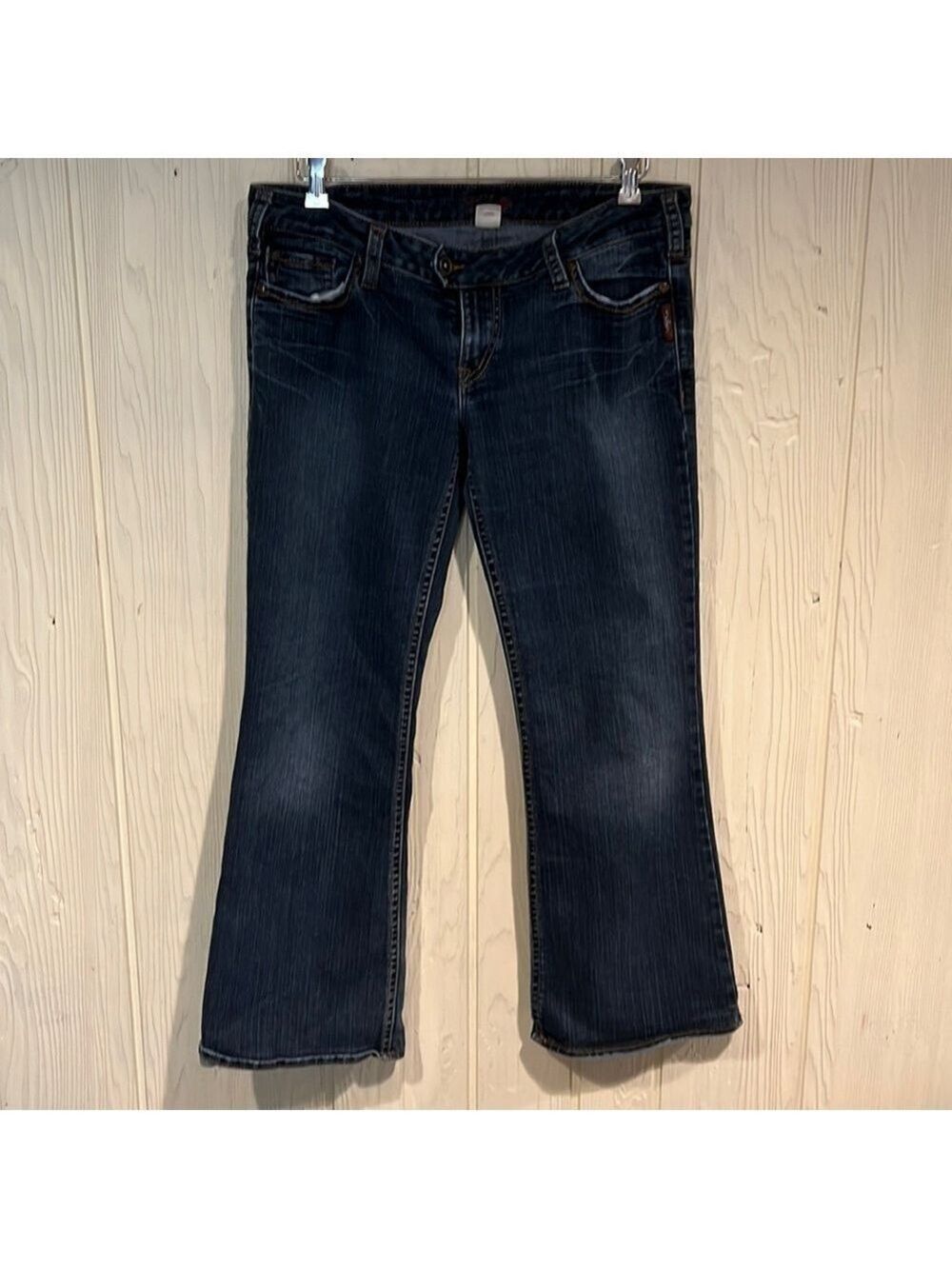 Silver Boot Cut Jeans Size 34/35 5 Pocket
